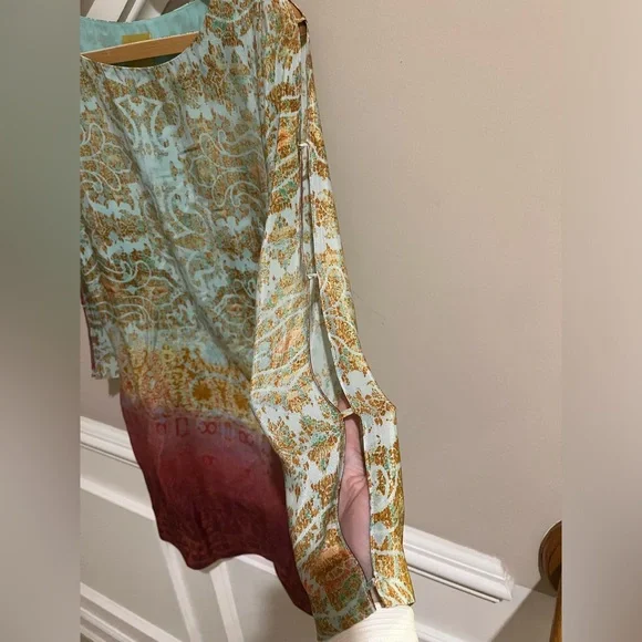 Anthropologie Maeve Silk Mini Dress - Picture 4 of 11